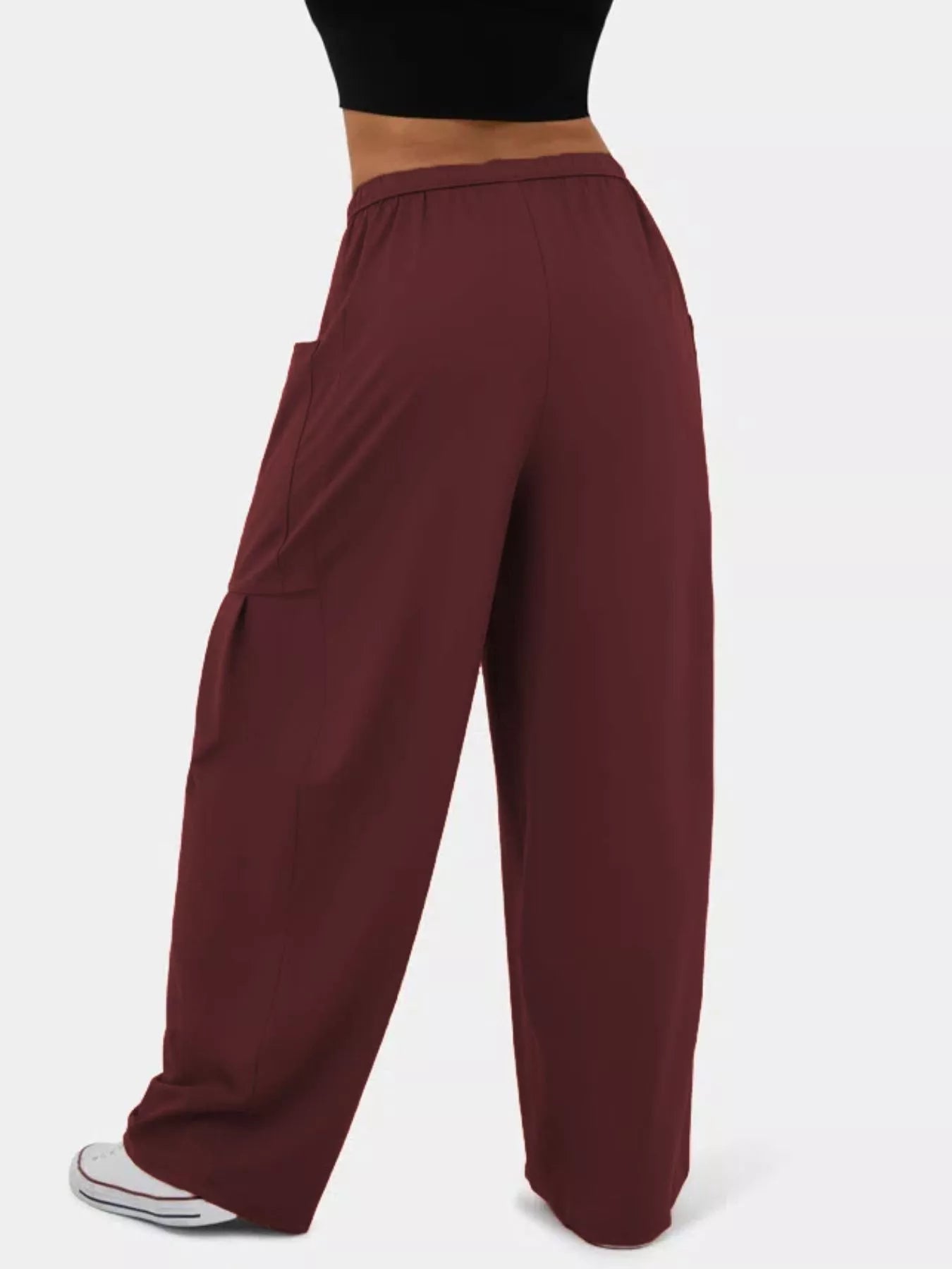 High-Waisted Drawstring Wide-Leg Pants - Eaira