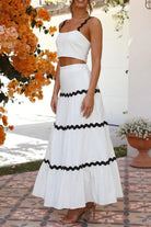 Contrast Trim Cami and Skirt Set - Eaira