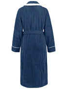 Contrast Trim Tie Waist Lounge Nightgown with Pockets - Eaira