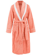 Contrast Trim Tie Waist Lounge Nightgown with Pockets - Eaira