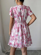 Floral Wrap Dress with Flutter Sleeves - Eaira