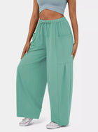 High-Waisted Drawstring Wide-Leg Pants - Eaira