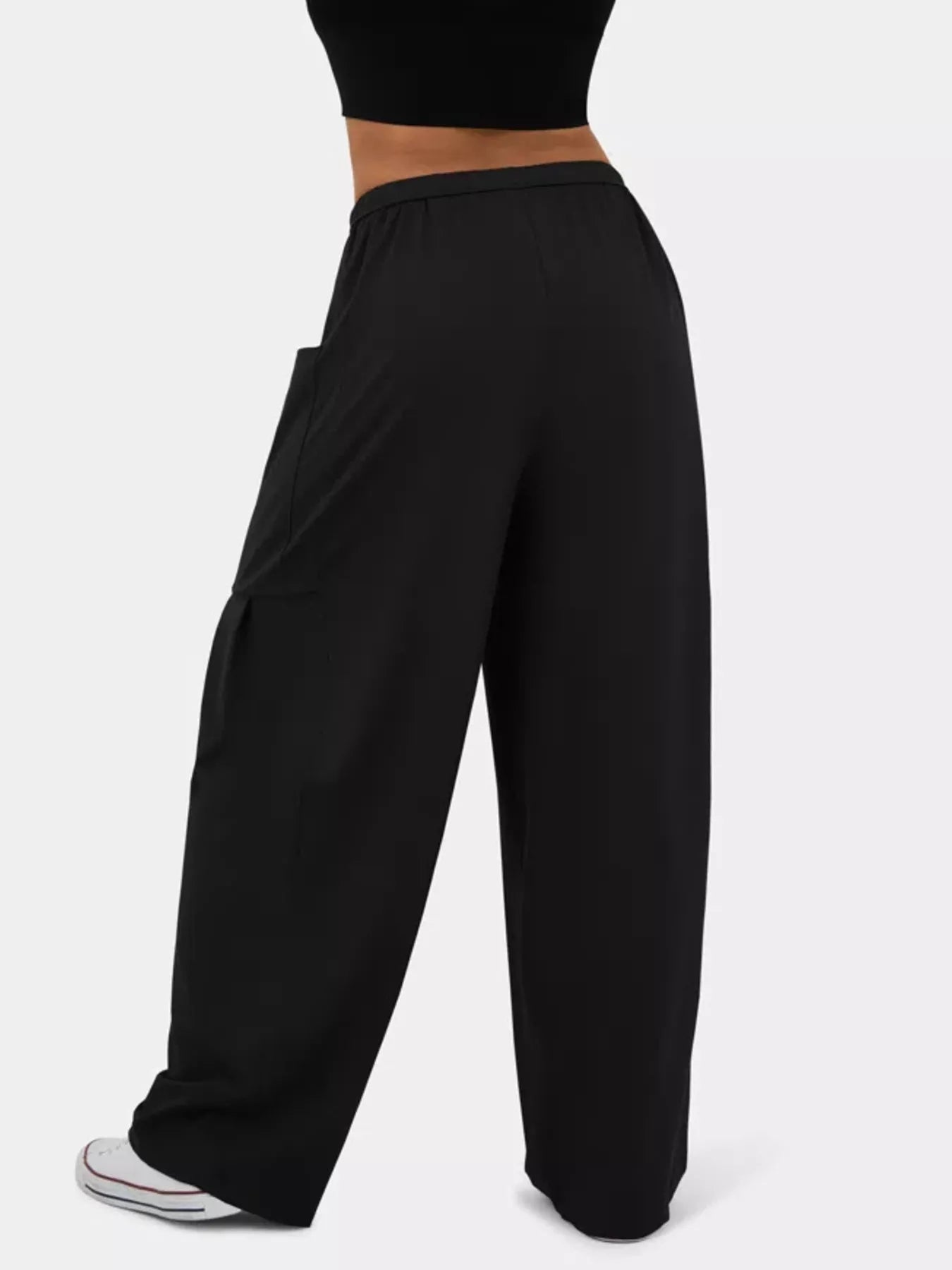 High-Waisted Drawstring Wide-Leg Pants - Eaira