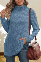 Turtleneck High Low Top - Eaira