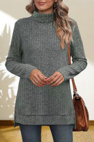 Turtleneck High Low Top - Eaira