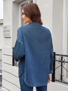 Vintage Wash Button-Down Denim Jacket - Eaira