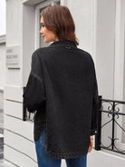 Vintage Wash Button-Down Denim Jacket - Eaira